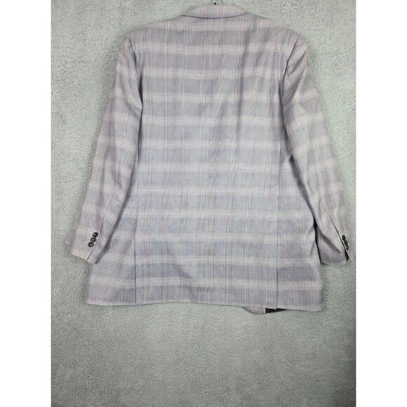 Apollo King Gray 3pc Suit 42L Pants 36L 38x28 Windowpane Houndstooth Check - Picture 6 of 14
